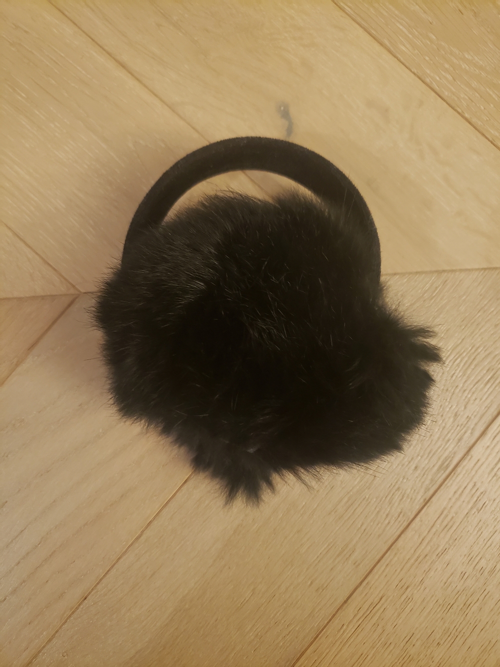 Black Faux Fur Ear Muffs
